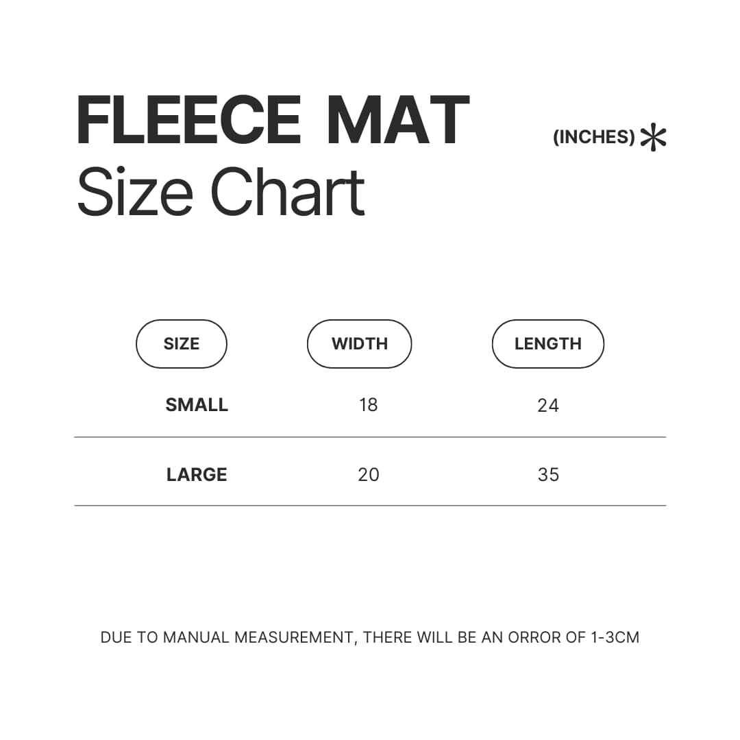 Fleece Mat Size Chart 1 - Kenny Chesney Shop