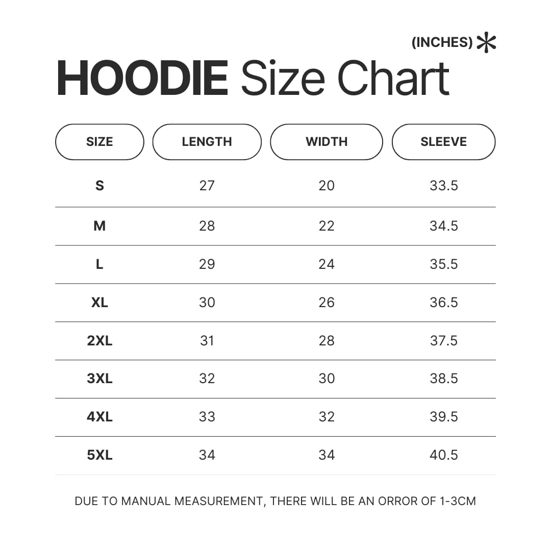 Hoodie Size Chart - Kenny Chesney Shop