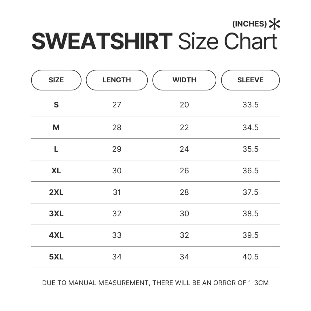 Sweatshirt Size Chart - Kenny Chesney Shop